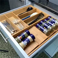 Bestikindsats til 60 cm skuffe med krydderiholder